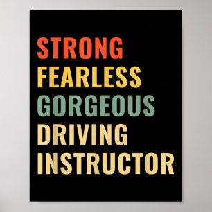 Driving School Teacher Driving Instructor  Poster