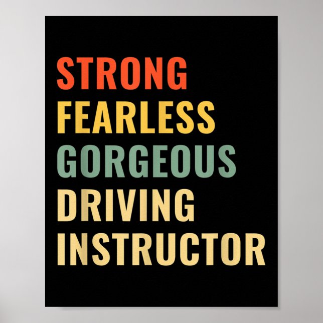 Driving School Teacher Driving Instructor  Poster (Front)