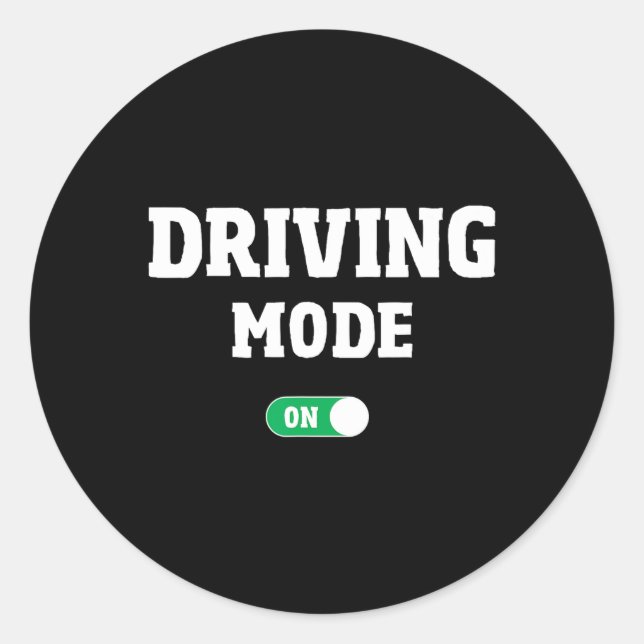 Driving School Test - Funny Driver's License Drivi Classic Round Sticker (Front)