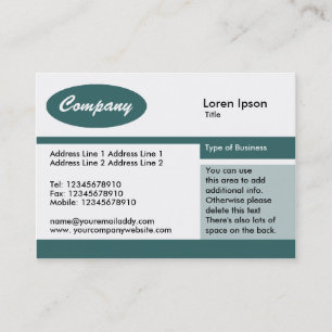 Driving the Superhighway - Green Business Card