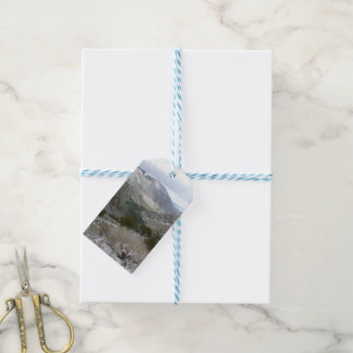 Driving Through the Snowy Sierra Nevada Mountains Gift Tags