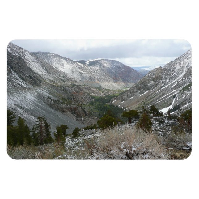 Driving Through the Snowy Sierra Nevada Mountains Magnet (Horizontal)