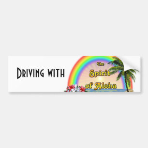 Driving with the Spirit of Aloha Bumper Sticker