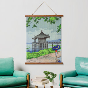 Drizzling Rain in Ukimid Fujishima Takeji 1950s Hanging Tapestry