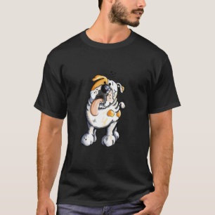 Droll English Bulldog Cute Wrinkly Dog Cartoon Des T-Shirt