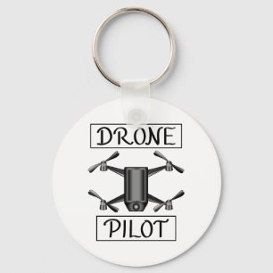 Drone And Drone Pilot Key Ring
