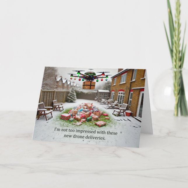 Drone Delivery Christmas Greeting Card 2024 (Front)