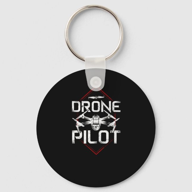 Drone Drone Pilot Key Ring (Front)