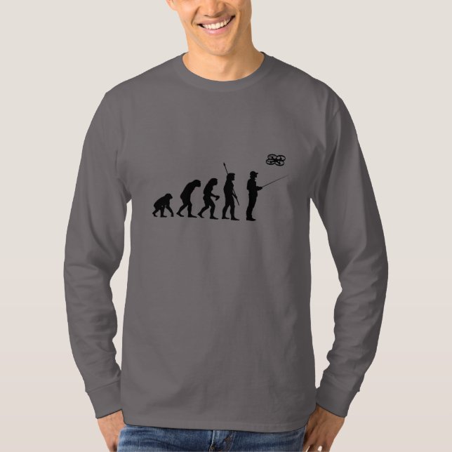 Drone Evolution Long Sleeve T-Shirt (Front)
