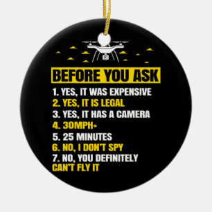 Drone Gifts For Men Boy with Copter FPV Women Ceramic Tree Decoration