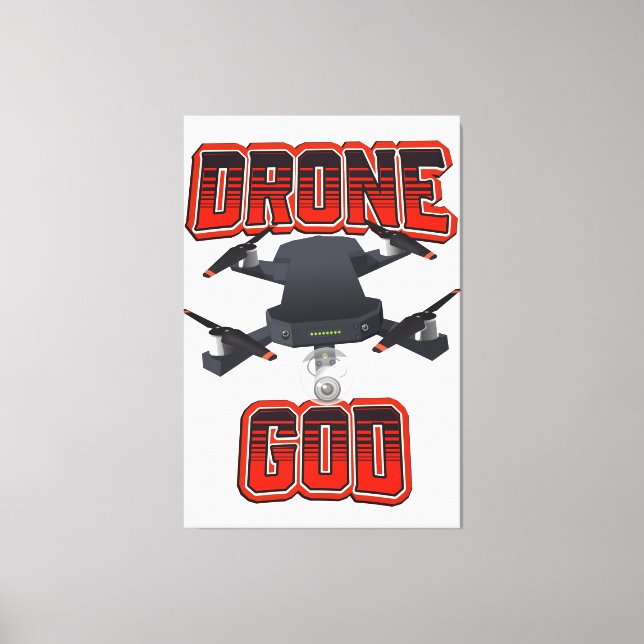 Drone God logo Canvas Print (Front)