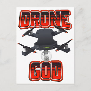 Drone God logo Postcard