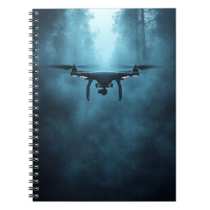 Drone in Misty Forest Spiral Notebook