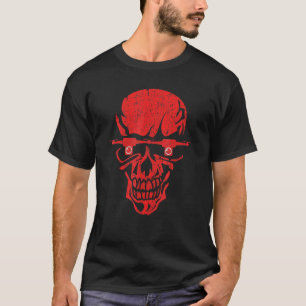 Drone Life Pilot Skull Distressed Drone Halloween T-Shirt