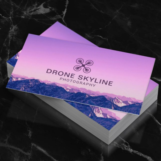 Drone Photographer Skyline Aerial Photography Business Card (Creator Uploaded)