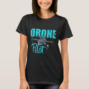 Drone Pilot Distressed Quadcopter Pilot Flying Dro T-Shirt