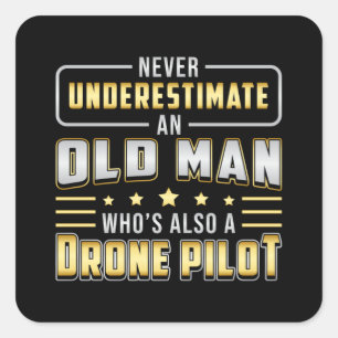 Drone Pilot Drones Quadcopter Camera FPV Gift Idea Square Sticker