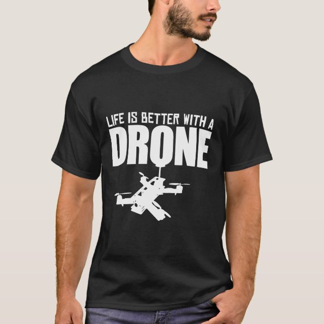 Drone Pilot Fpv Quadcopter Multirotor Rc Quad Pilo T-Shirt (Front)