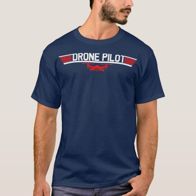 Drone Pilot Funny Quadcopter RC Flying Wings T-Shirt (Front)