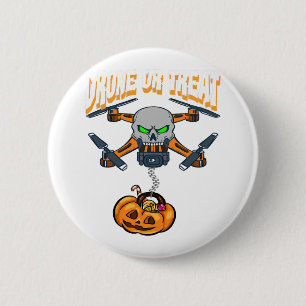 Drone Pilot Halloween Costume Trick Or Treat Gift 6 Cm Round Badge