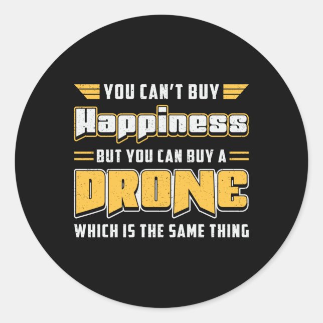 Drone Pilot Quadcopter Camera Drones FPV Gift Classic Round Sticker (Front)