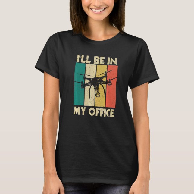 Drone Pilot Quadcopter Flying T-Shirt (Front)