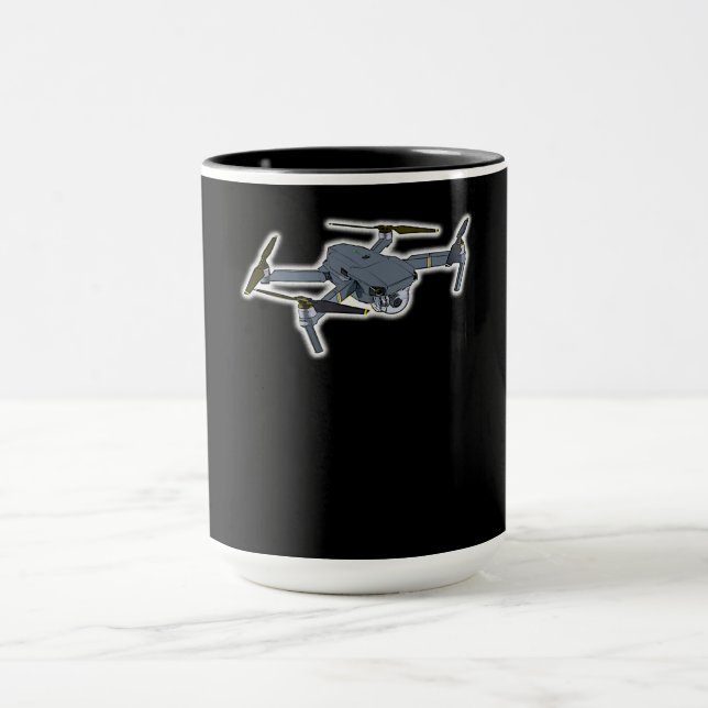 Drone Pilot Quadcopter Pilot Flying Drones Mug (Center)