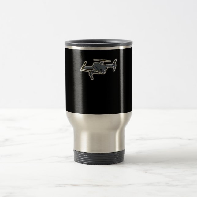Drone Pilot Quadcopter Pilot Flying Drones Travel Mug (Center)