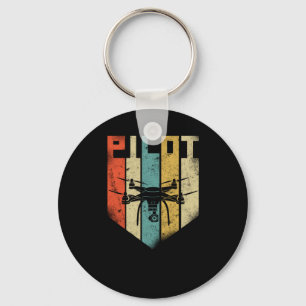 Drone Pilot Retro Vintage Key Ring