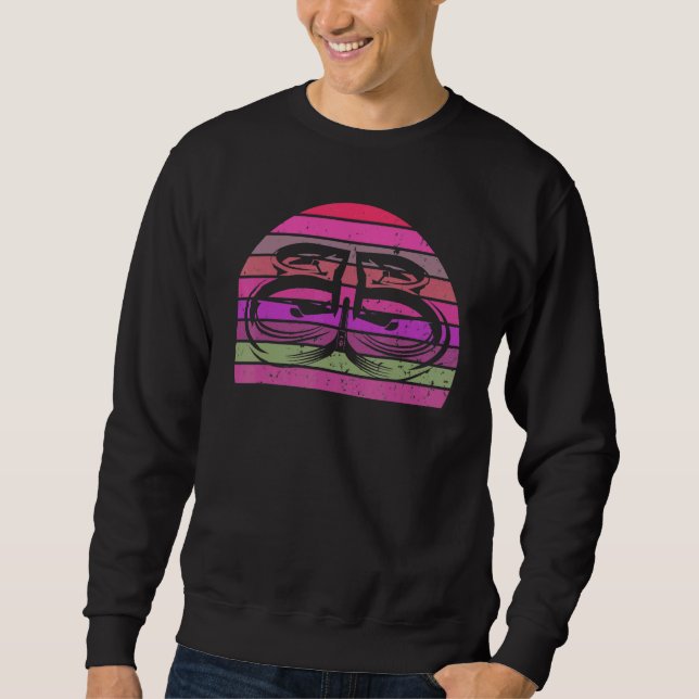 Drone Pilot Retro Vintage Quadcopter 80s 90s Sweatshirt (Front)