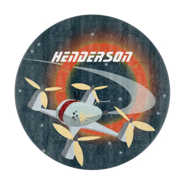 Drone Racing Cutting Board (Front)