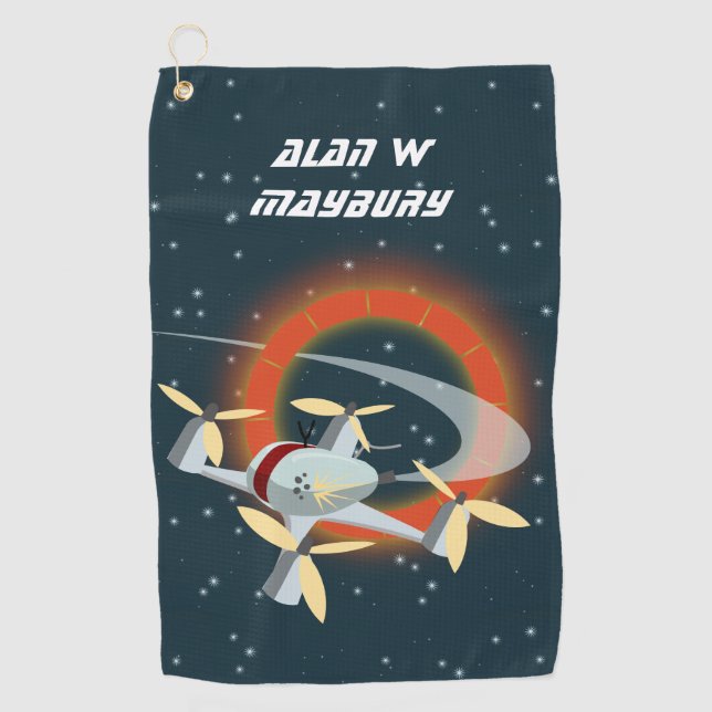 Drone Racing Golf Towel (Front)
