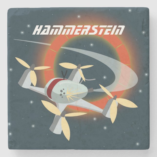 Drone Racing Stone Coaster (Front)