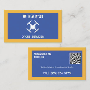 Drone Service Custom QR Business Card