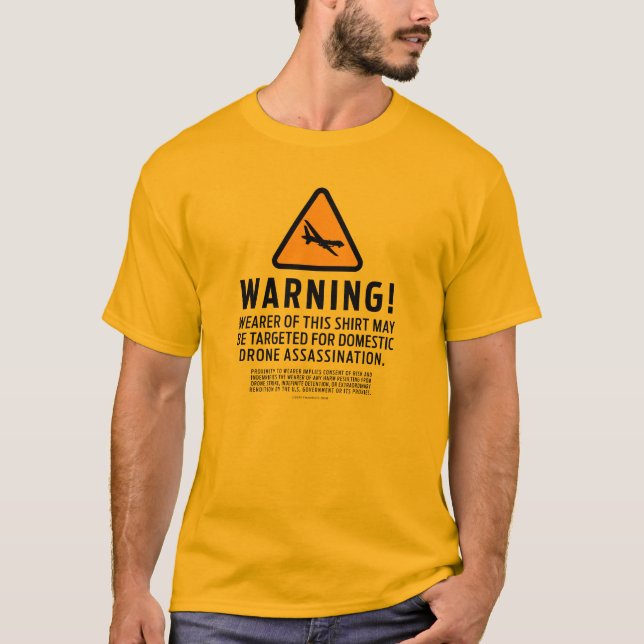 Drone Strike Warning Shirts (Front)