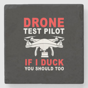 Drone Test Pilot Stone Coaster
