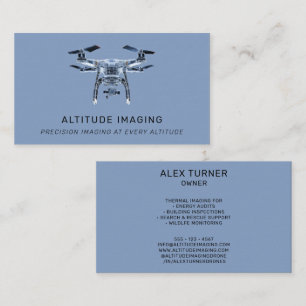 Drone UAV Pilot Photography Professional Blue Business Card
