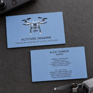 Drone UAV Pilot Photography Professional Blue Business Card