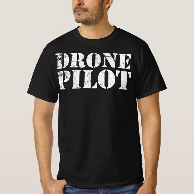 Drone UAV UAS FAA Quadcopter Pilot Part 107 T-Shirt (Front)