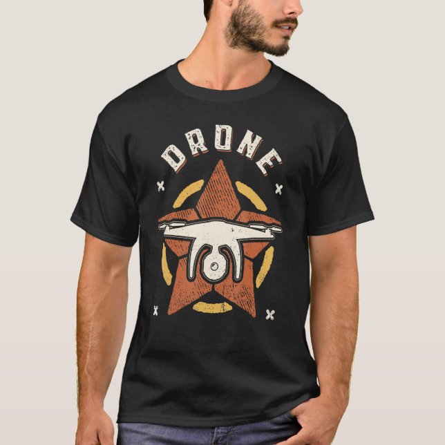 Drone Vintage Retro Classic T-Shirt (Front)