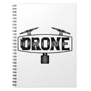 Drone With The Word Drone Notebook