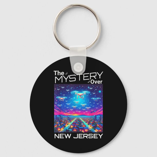 Drones New Jersey The Mystery Over New Jersey Funn Key Ring (Front)