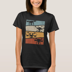 Drones Racing Quadcopter Drone Pilot  Retro Drone T-Shirt