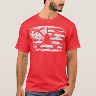 Drones USA Flag Drone Pilot Drone Racing T-Shirt