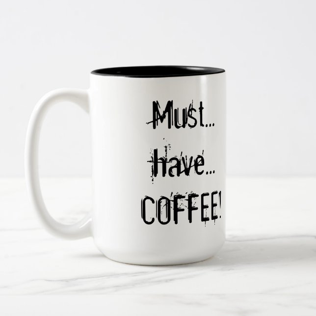 Drooly Emoticon "Coffee" Mug (Left)
