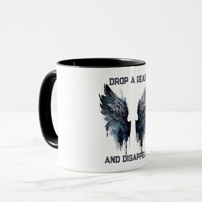 Drop A Gear and Disappear, Motorcycle Mug (Front Left)