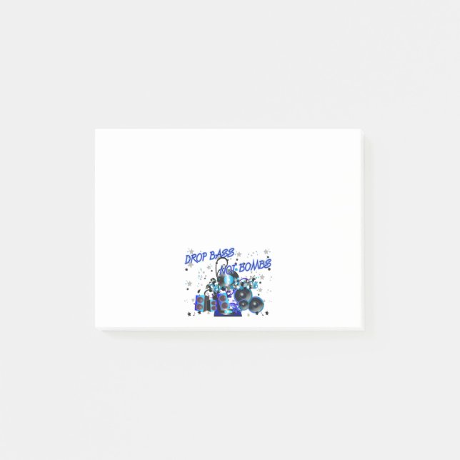 Drop Bass Not Bombs Sub vs War Post-it Notes (Front)