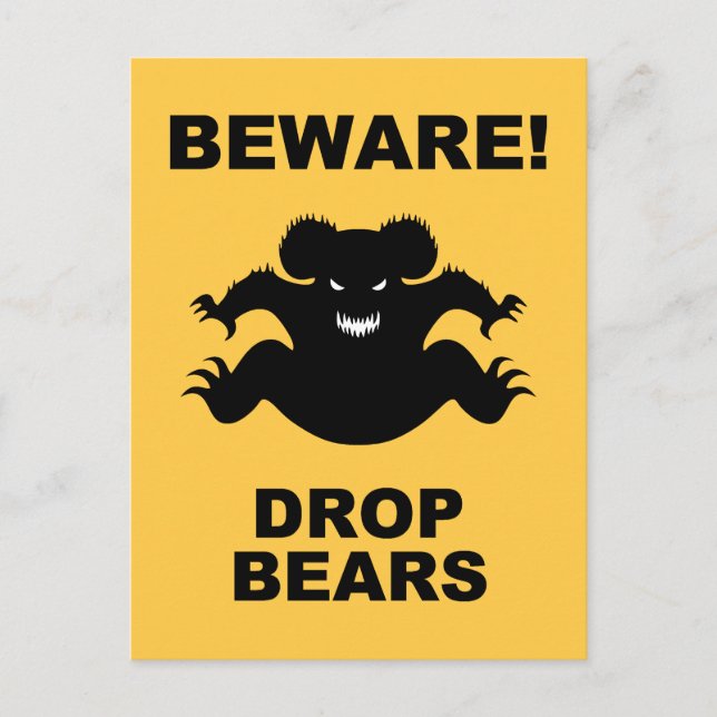 Drop Bears! Postcard (Front)