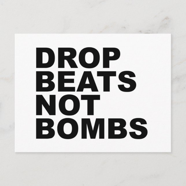 Drop Beats Not Bombs 4 Postcard (Front)