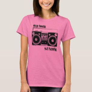 Drop beats not bombs boombox shirt